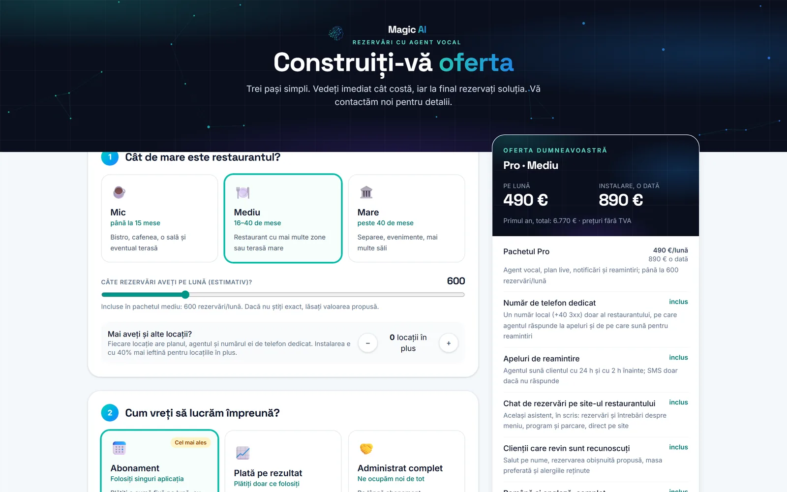 Configuratorul de ofertă